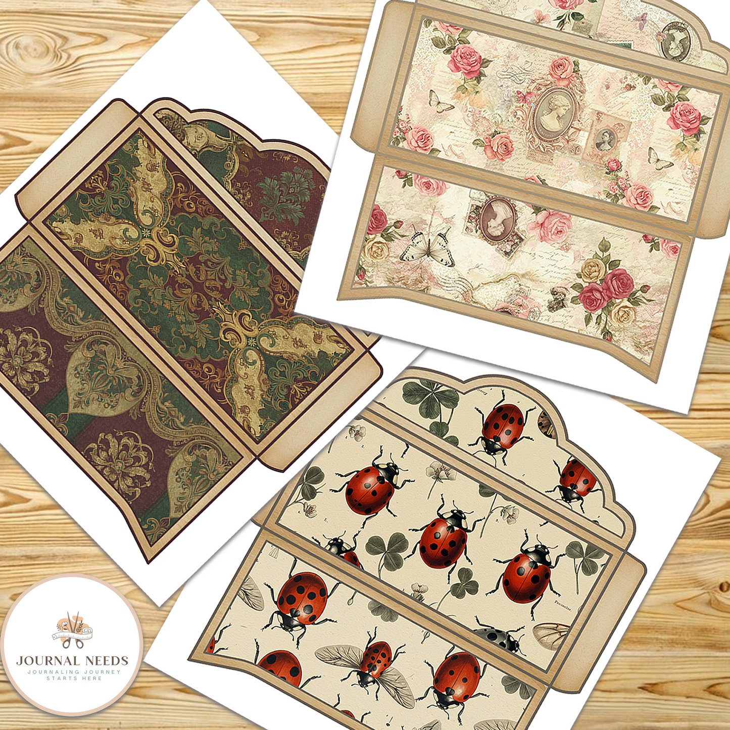 ποΈ Vintage Envelope Template Collection β 7 Unique Printable Designs (PDF + JPG)