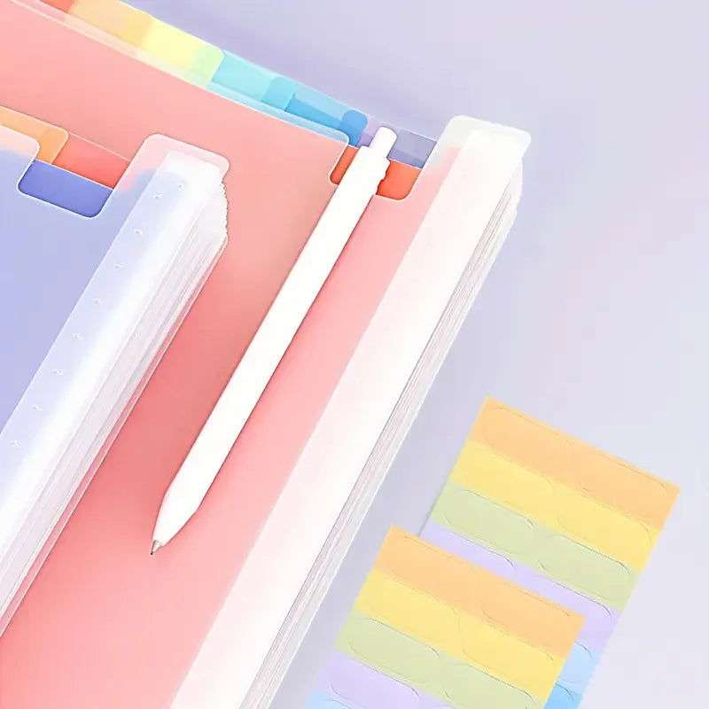 1pc, 25 layers, A4 large capacity transparent expandable folder, rainbow student storage bag, suitable for office, home, school