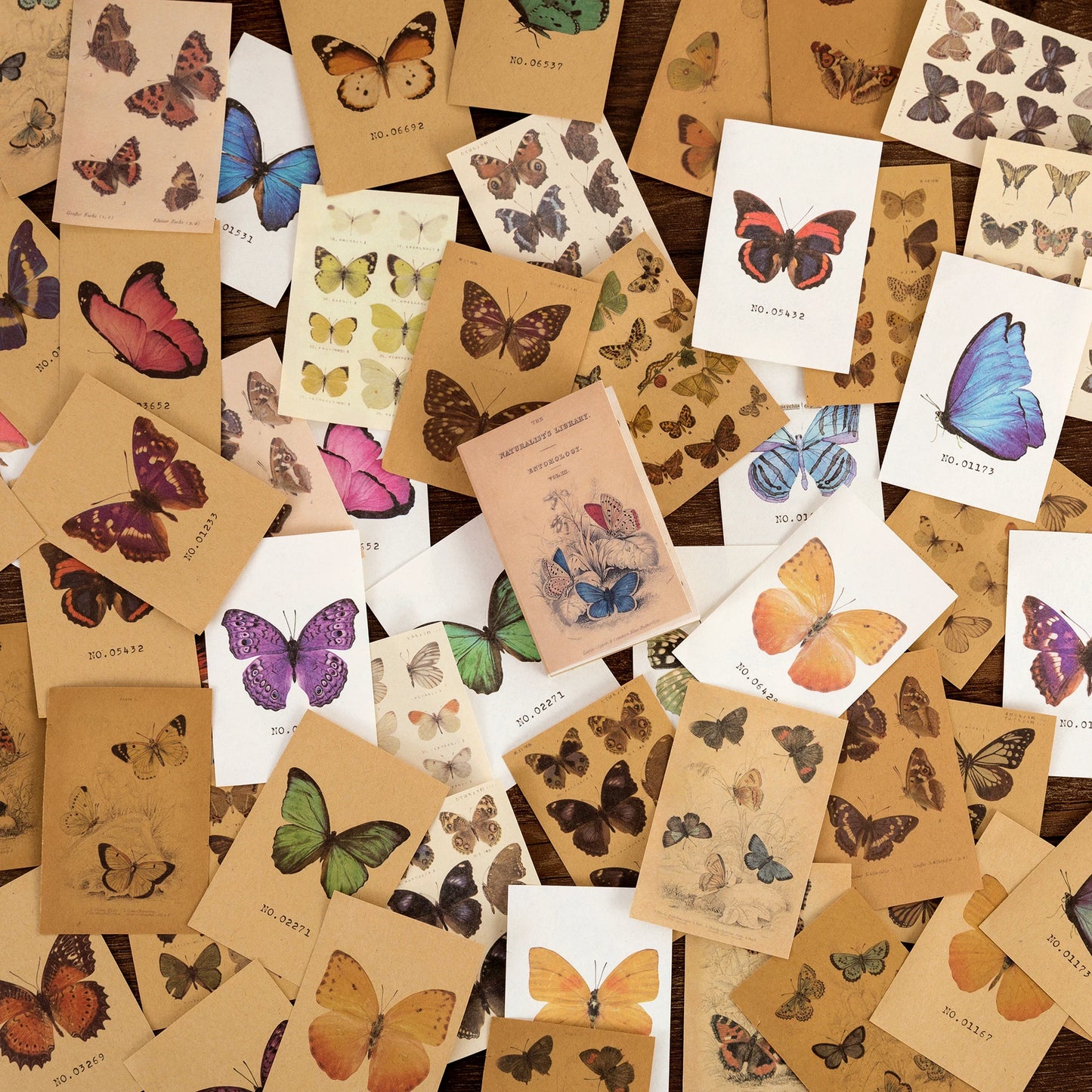 JIANQI 80pcs Scrapbooking material paper Butterfly Plant fairy tale story Labels Decorative collage Diary Album Craft Supplies