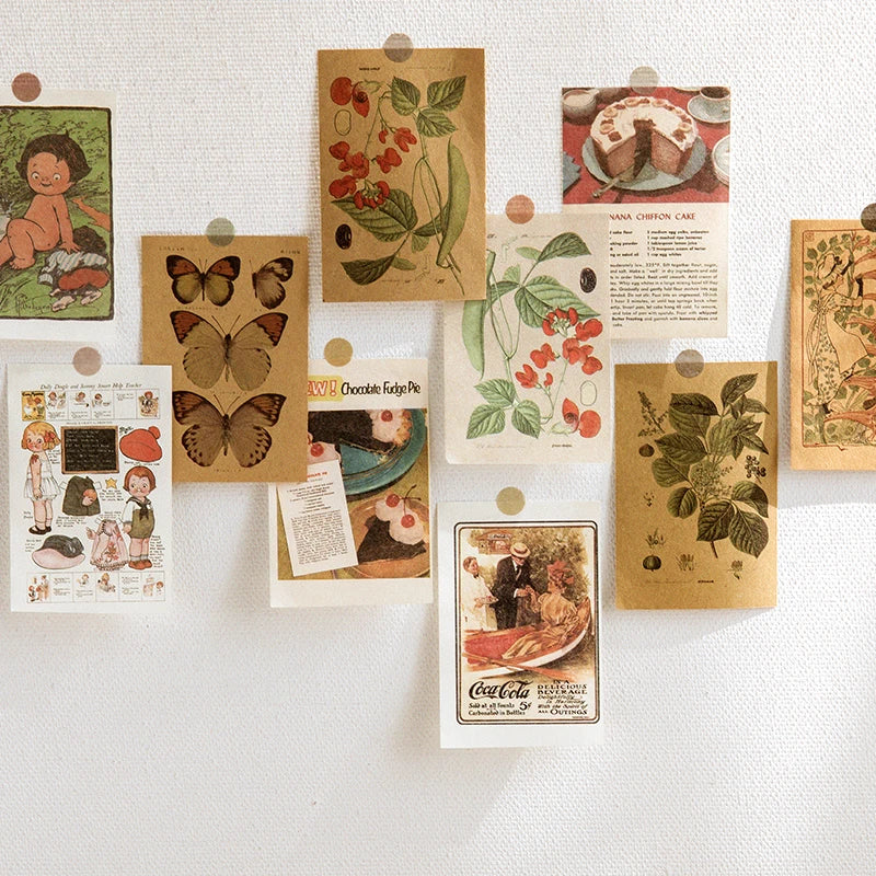 JIANQI 80pcs Scrapbooking material paper Butterfly Plant fairy tale story Labels Decorative collage Diary Album Craft Supplies