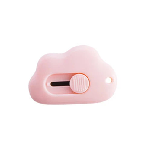 JIANQI Kawaii Mini Pocket Clouds Art Utility Knife Express Box Knife Paper Cutter Craft Wrapping Refillable Blade Stationery