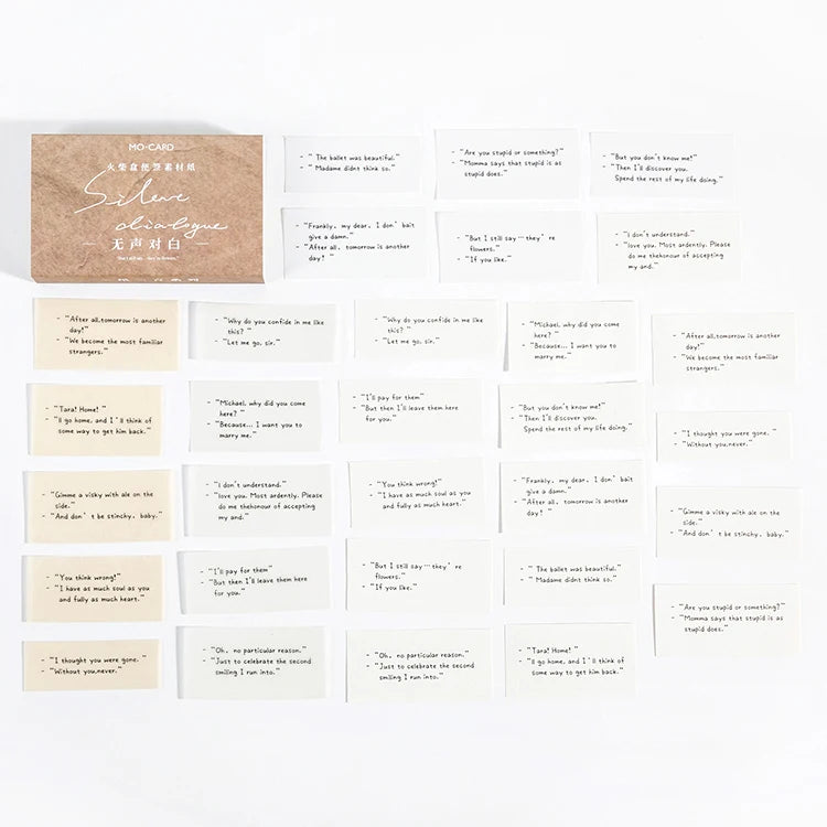 Vintage Quotes Matchbox Sulfuric Acid Memo Pads Handwriting English Bullet Journaling Accessories Aesthetic Material Card Paper