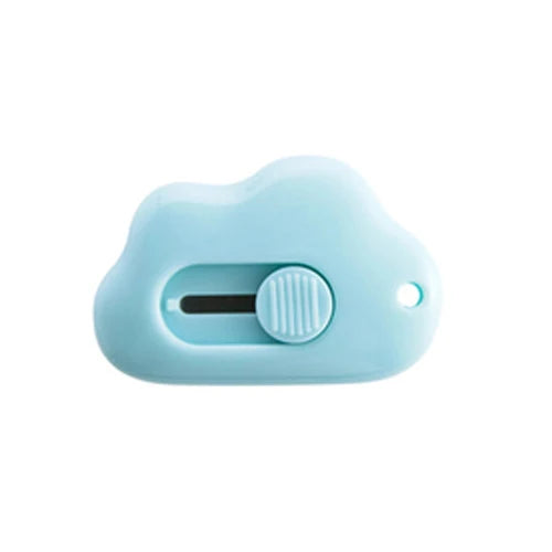 JIANQI Kawaii Mini Pocket Clouds Art Utility Knife Express Box Knife Paper Cutter Craft Wrapping Refillable Blade Stationery