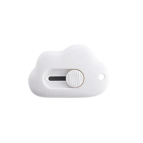 JIANQI Kawaii Mini Pocket Clouds Art Utility Knife Express Box Knife Paper Cutter Craft Wrapping Refillable Blade Stationery
