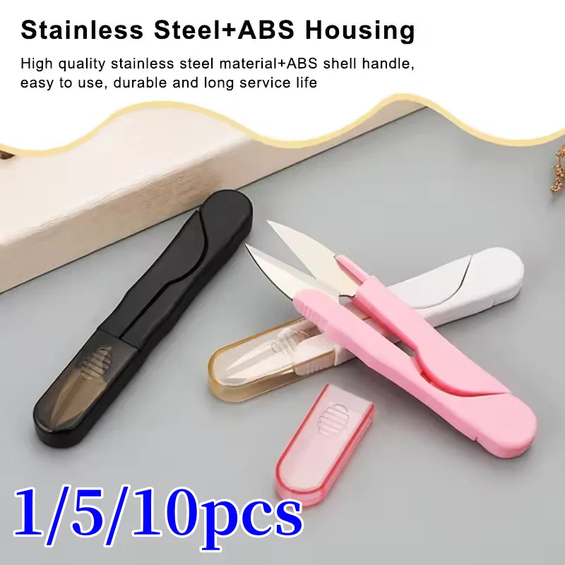 10/5/1pcs Sewing Scissors U Shape Scissors Embroidery Cross-stitch Thread Cutter Yarn Tailor Scissors Fabric Sewing Accessories