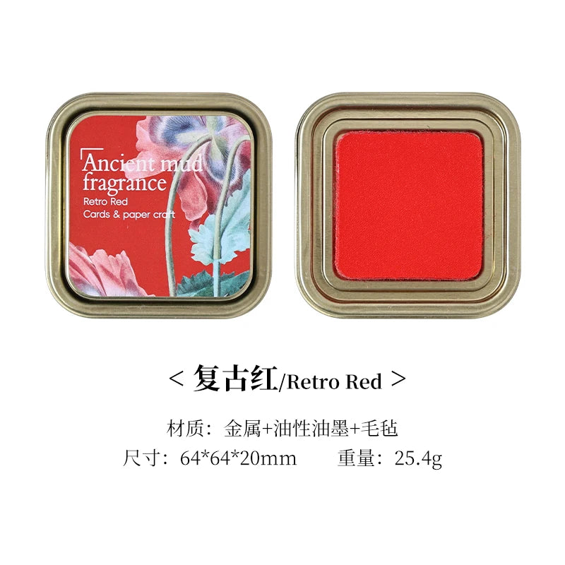 8 styles Retro Gothic Ink Pad Planner Handmade Scrapbook Student Supplies Self Ink Stamp Inkpad School Accessories Stationery
