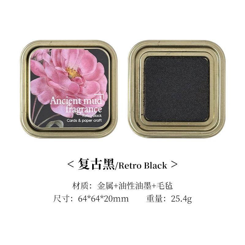 8 styles Retro Gothic Ink Pad Planner Handmade Scrapbook Student Supplies Self Ink Stamp Inkpad School Accessories Stationery