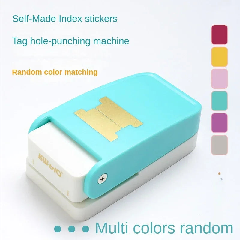 Loose-leaf Separator Label Punch Self-made Index Label DIY Bookmark Notepad Index Classification File Data Embossing Tool