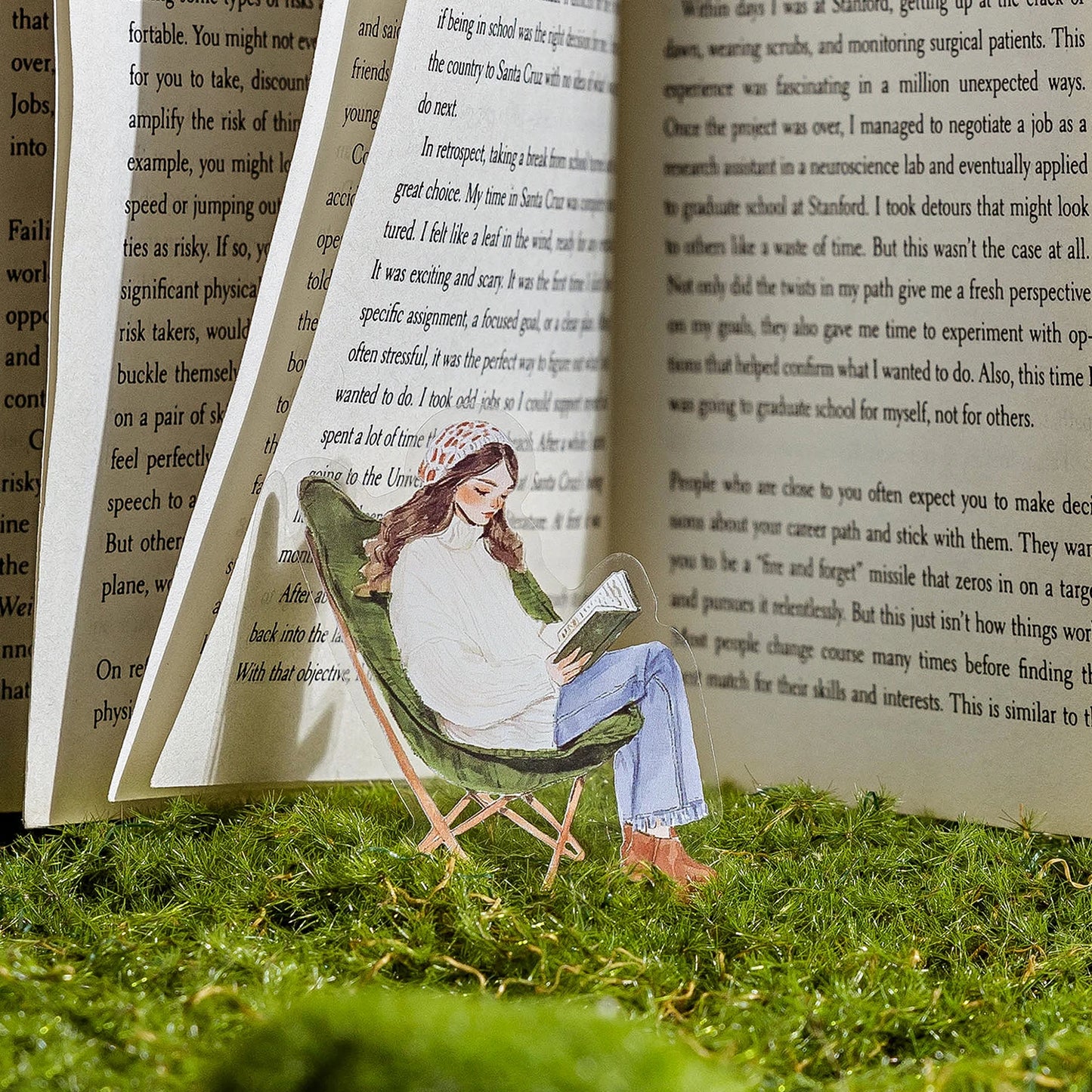 JIANQI 30 pcs/pack Reading girl Stickers aesthetic Stick Labels Decorative Diary Album material Scrapbooking Supplies