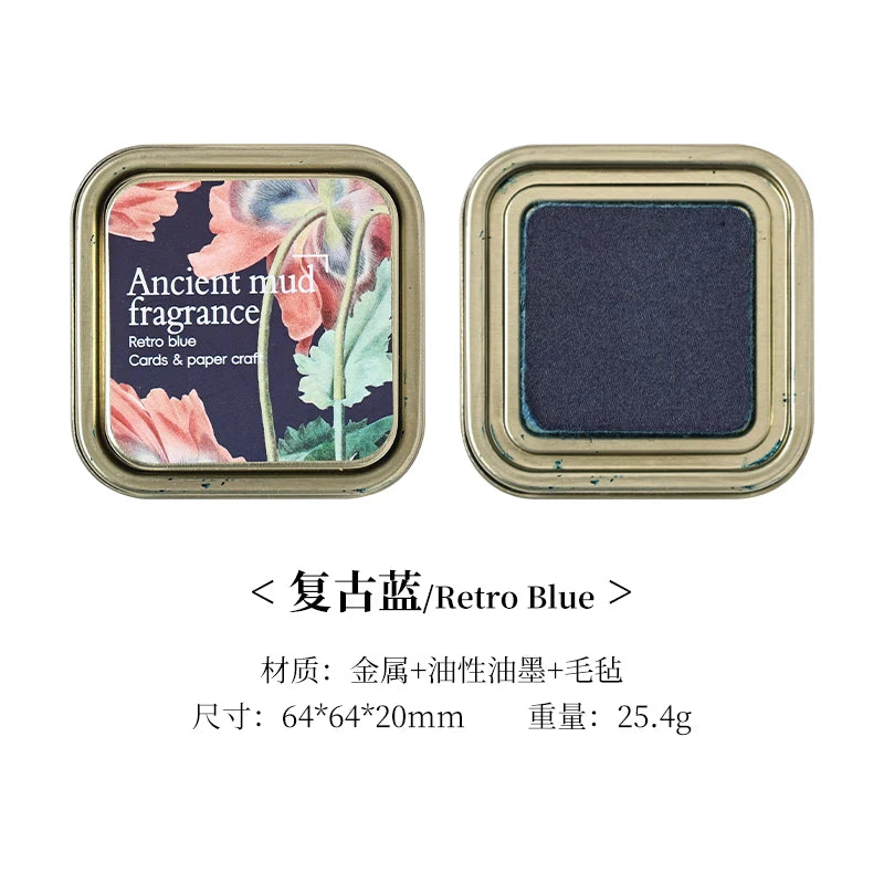 8 styles Retro Gothic Ink Pad Planner Handmade Scrapbook Student Supplies Self Ink Stamp Inkpad School Accessories Stationery