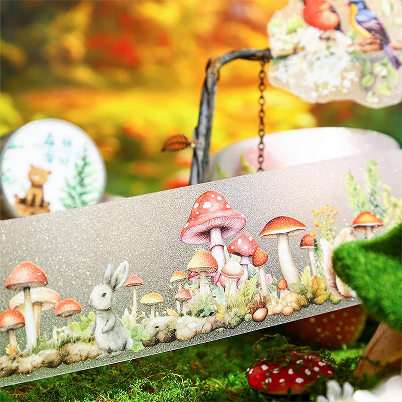 JIANQI 50mm*2m Animal World landscape Tapes DIY Scrapbooking Decor Photo Album Collage Journalling Materials Stickers