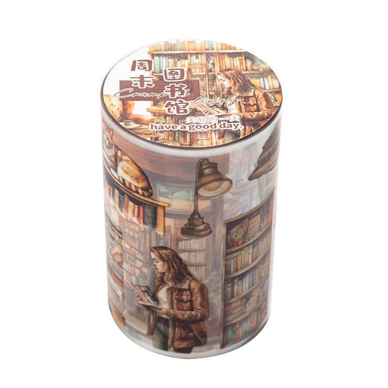 JIANQI 60mm*2m Transparent Material Tapes Corner of Life DIY Masking Tape Scrapbooking Sticker Label Stationery stickers