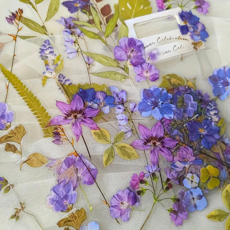 JIANQI 40 Pcs/pack Retro Creative flower plant Stickers hand tent DIY Stick Labels Scrapbooking Material Junk Journal Supplies