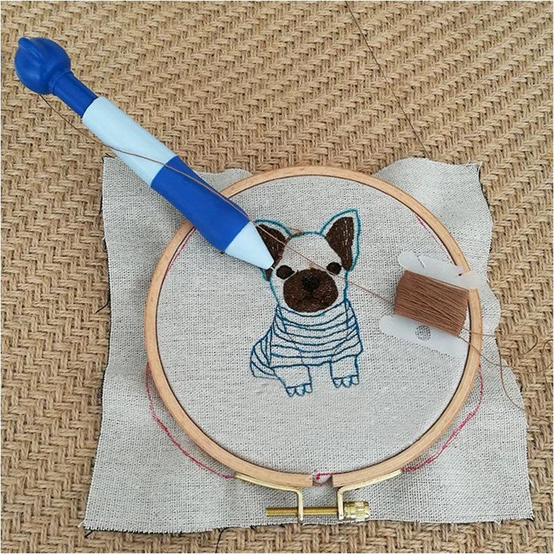 Zxiixz 1Pcs Embroidery Punch Needle Kit Stitching Tool Set Weaving Tool Knitting DIY Sewing Tools