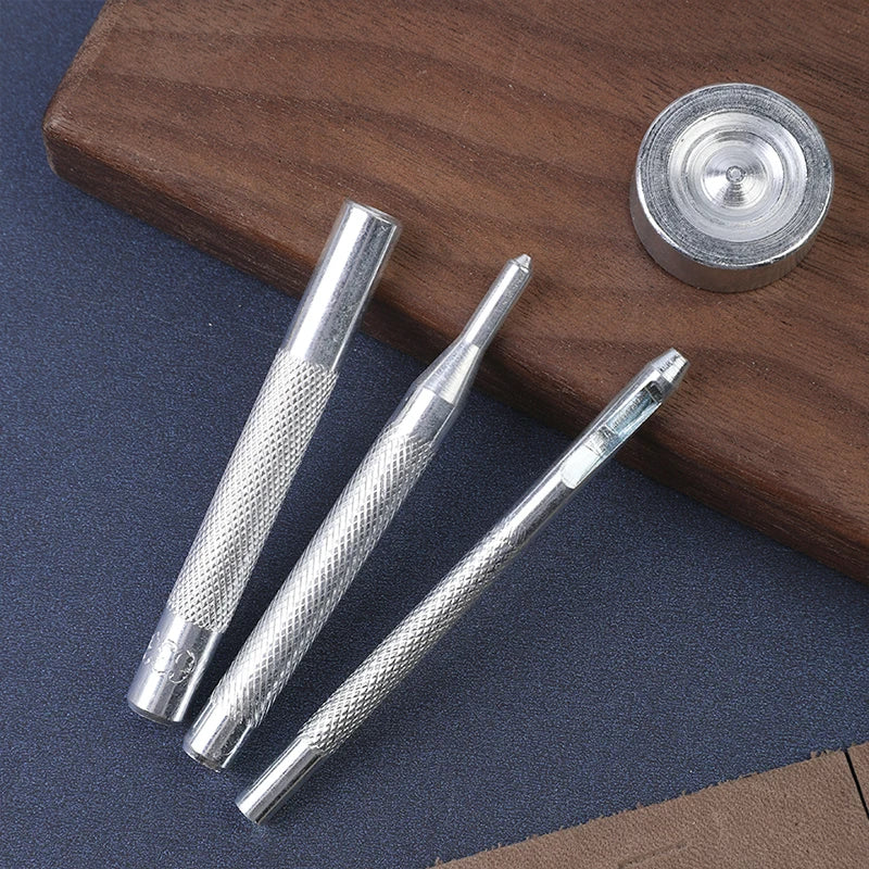 324Pcs Leather Snap Buckle with Combination Punch Rods Different Sizes Handmade Wallets Leather Notebook Covers DIY Tools Set