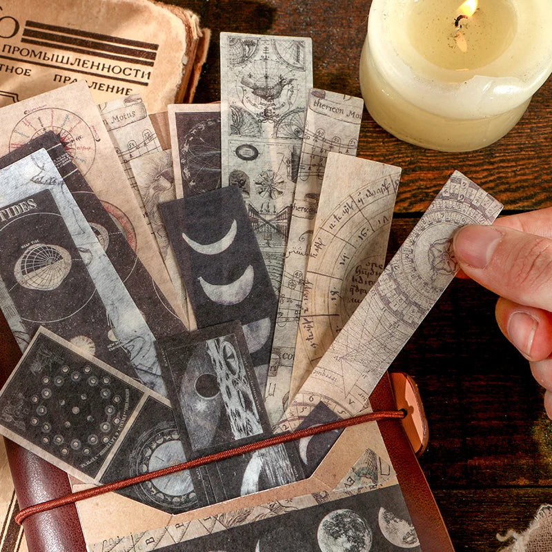 JIANQI 40 pcs Vintage Plant Ticket Stickers Diy Scrapbooking Material Junk Journal Stationery supplies Deco Background paper