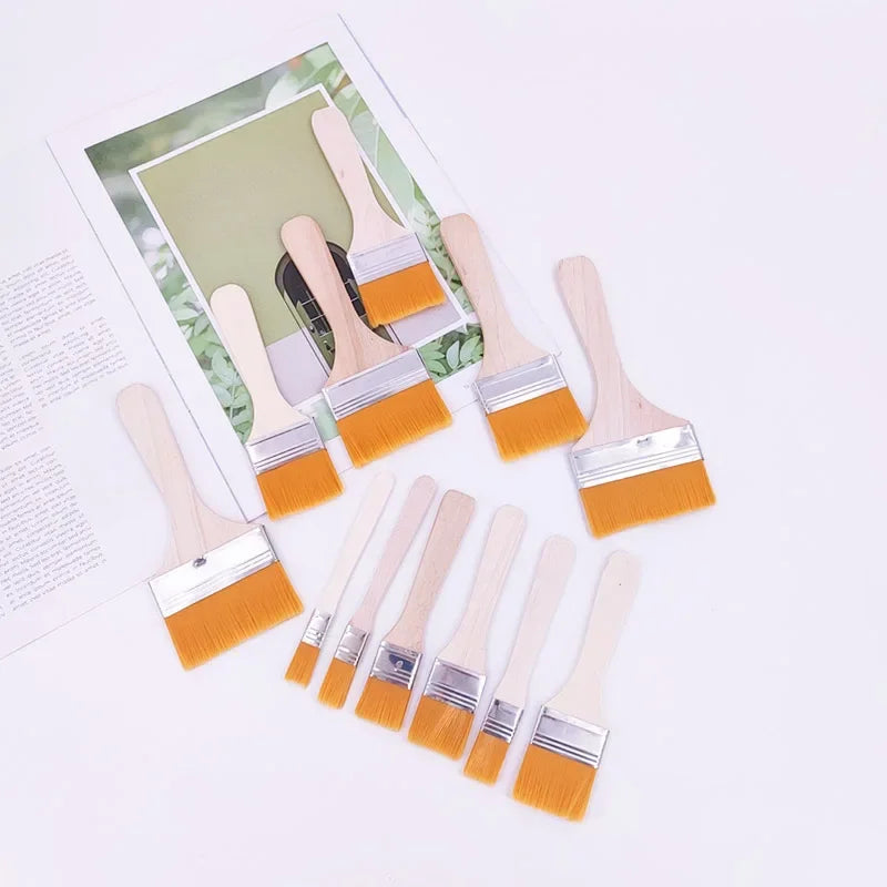 12pcs/set Nylon Paint Brushes Set for Acrylic Oil Drawing Watercolor Wooden Painting Brush Tools Art Supplies