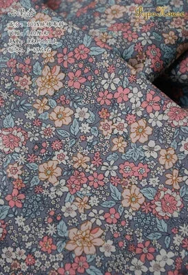 145x50cm Pastoral Floral Poplin Cotton Fabric DIY Children's Wear Cloth Make Bedding Quilt Decoration Home