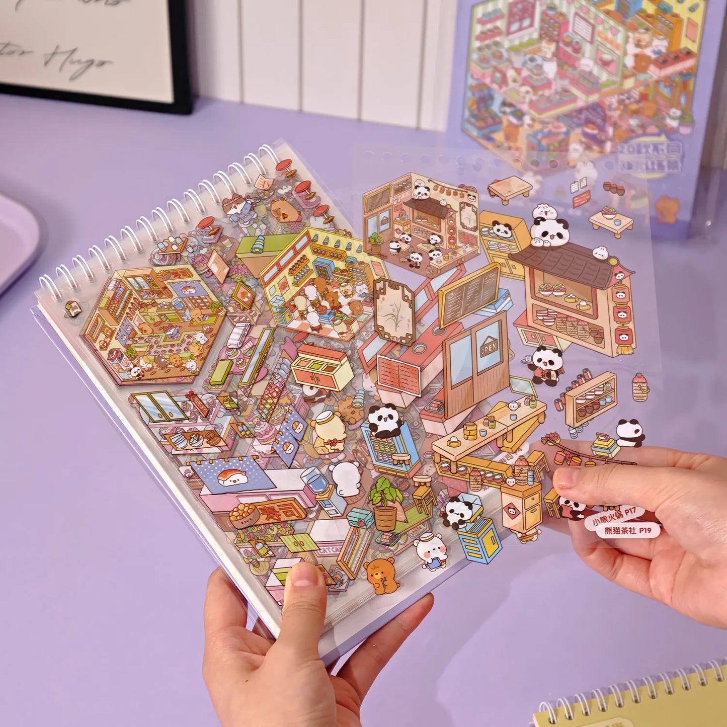 JIANQI 20in1 3D Landscape Stickers Collection Book Album Cartoon Scene DIY Toy Game Festival Birthday Gift for Kid Girl Child