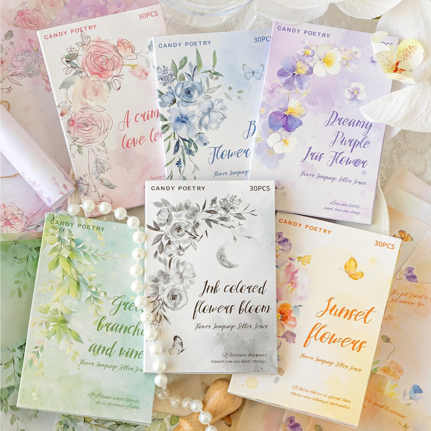 JIANQI 30pcs Decor paper Book Floral Frames can be written Material Collage Junk Journal DIY Scrapbooking supplies