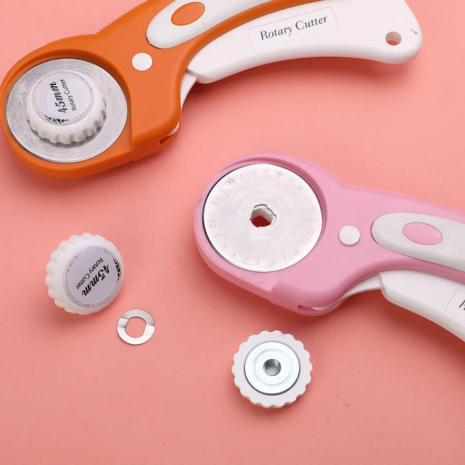 45mm Leather Craft Rotary Cutter Leather Cutting Tool Fabric Circular Blade Knife DIY Patchwork Sewing Quilting