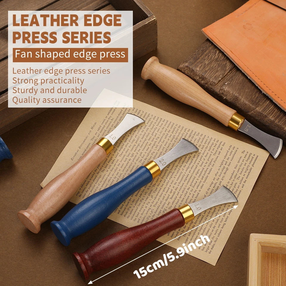 Zxiixz 1Pcs Leather Edge Crimper Shallow Slot Edge Linear Edge Device Edge Creaser Stainless Steel Leather Crimoping Tool