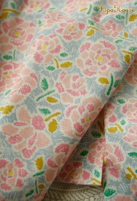 145x50cm Pastoral Floral Poplin Cotton Fabric DIY Children's Wear Cloth Make Bedding Quilt Decoration Home