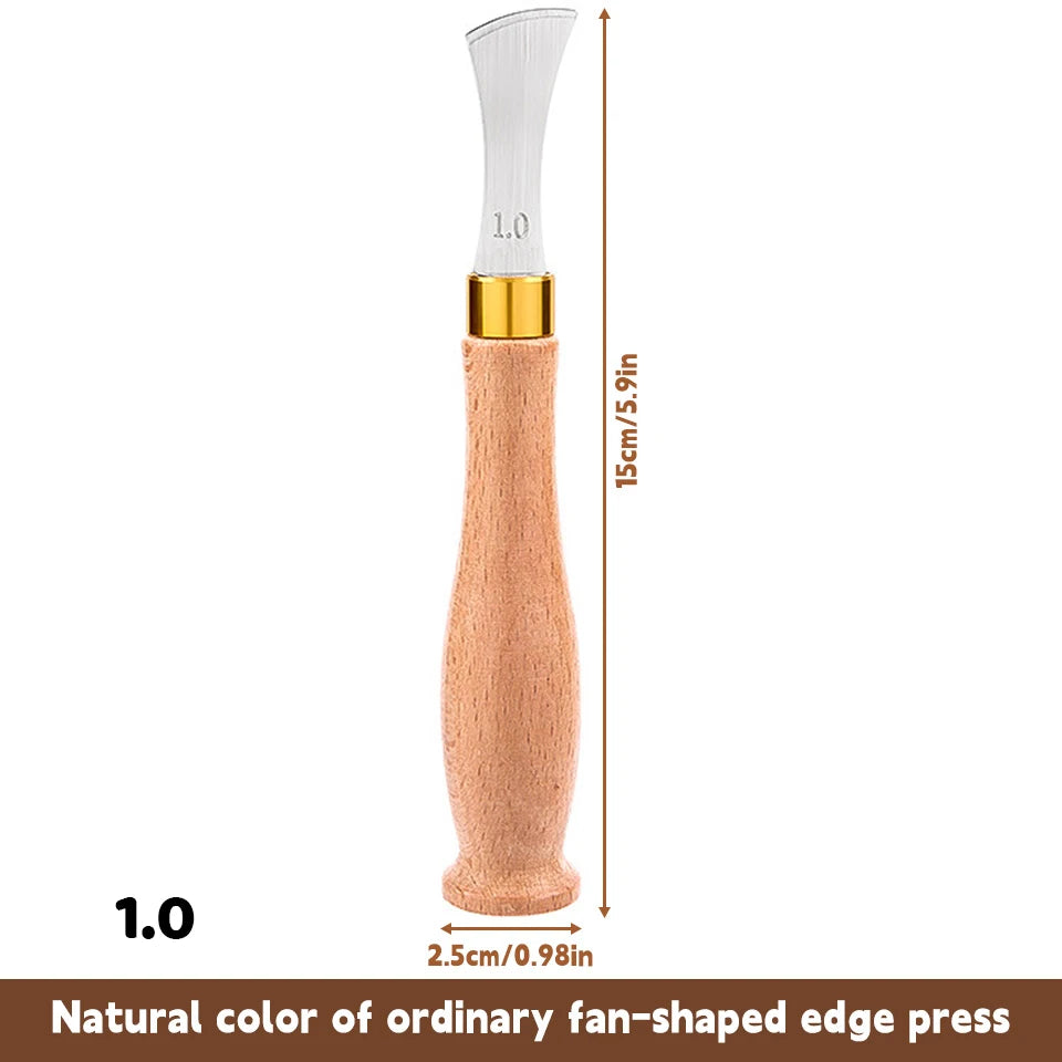 Zxiixz 1Pcs Leather Edge Crimper Shallow Slot Edge Linear Edge Device Edge Creaser Stainless Steel Leather Crimoping Tool