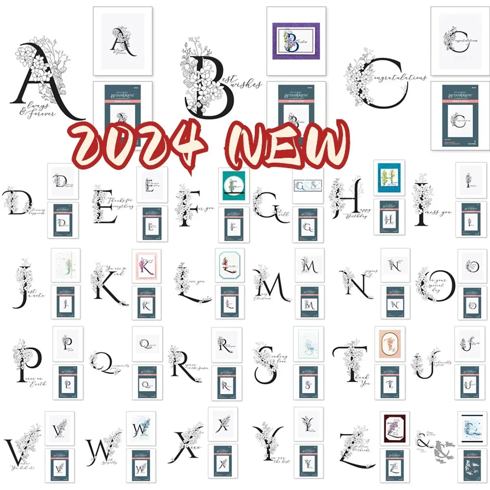 2025 New ABC Press Plate Dies Scrapbook Diary Decoration Stencil Embossing Template DIY Greeting Card Handmade