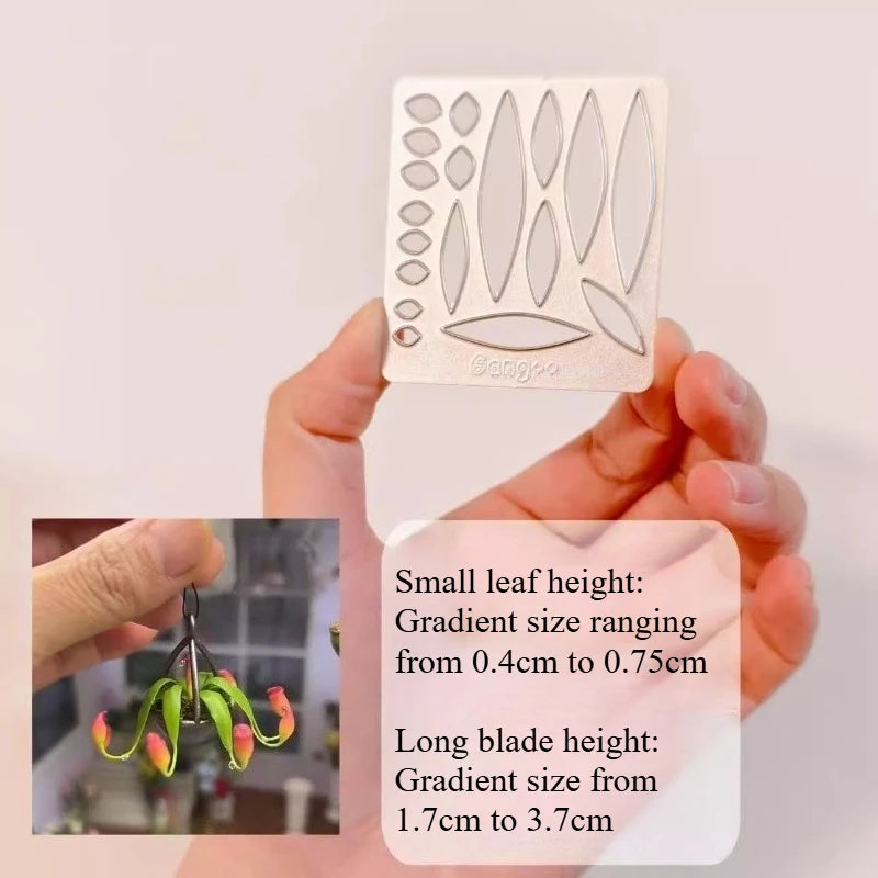 Ultra-light Clay Simulation Plant and Flower Leaves and Petals Shapes Carbon Steel Cutting Mold DIY Doll Decoration Making Tools