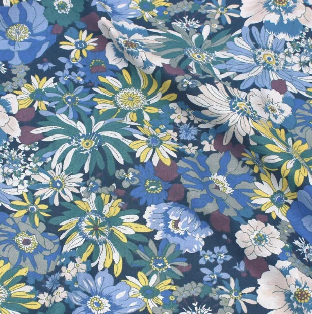145x50cm Pastoral Floral Poplin Cotton Fabric DIY Children's Wear Cloth Make Bedding Quilt Decoration Home