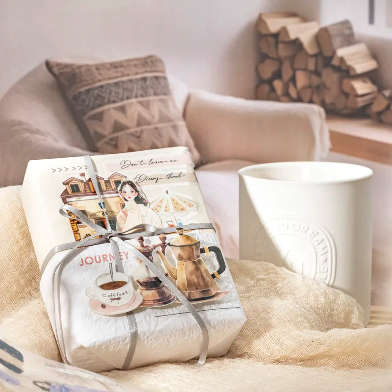 JIANQI 45mm*2m PET Daily Life tape Sticker Decorative collage Adhesive Diy Scrapbooking hand made Masking tape