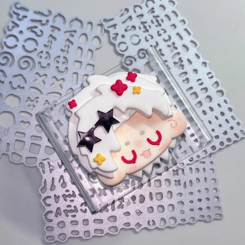 Ultra Light Clay Q Version Cartoon Doll Eye Shape Cutting Mold DIY Polymer Clay Animation Character Circle Star Eye Making Tool