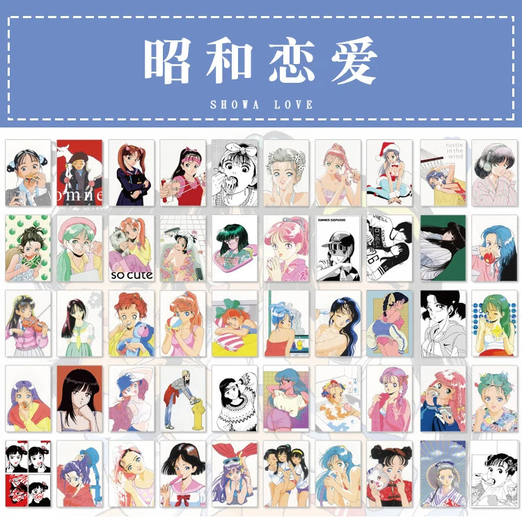 JIANQI 50pcs INS Stickers Cartoon Girly Stickers kawayi Stickers Diy Decorative Scrapbooking Junk Journal Stationery Stickers