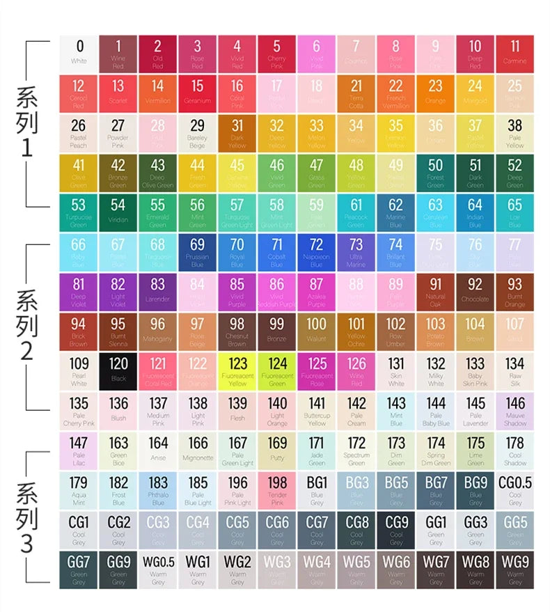 168 colors Marker Rehydration General Marker Rehydration Liquid Alcohol Oily Ink School Supplies Art Supplies Acrylic Paints