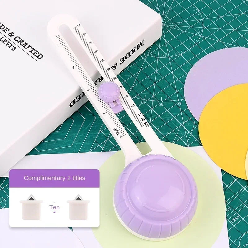 Plastic 2-20cm Circle Paper Cutter Multifunctional Craft Cutting Tools Paper Scrapbooking Cards Cutters For Home Study Offices