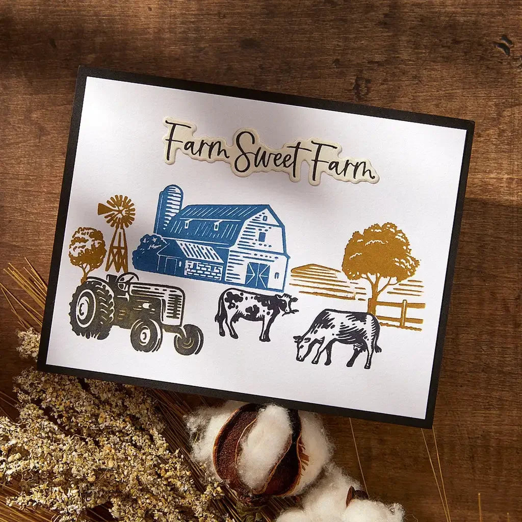 Farm Sweet Farm Registration Betterpress 2025 New Metal Cutting Dies For Diy Scrapbooking Crafts Maker Photo Album Template