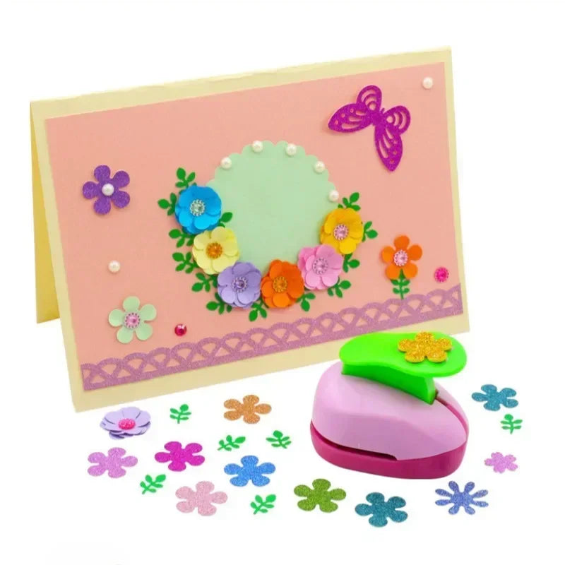 Flower Furador 5*3*4.5cm Diy Paper Cut Eva Foam Maker Puncher Scrapbooking Labor Saving for Kid Hole Punch Embossing
