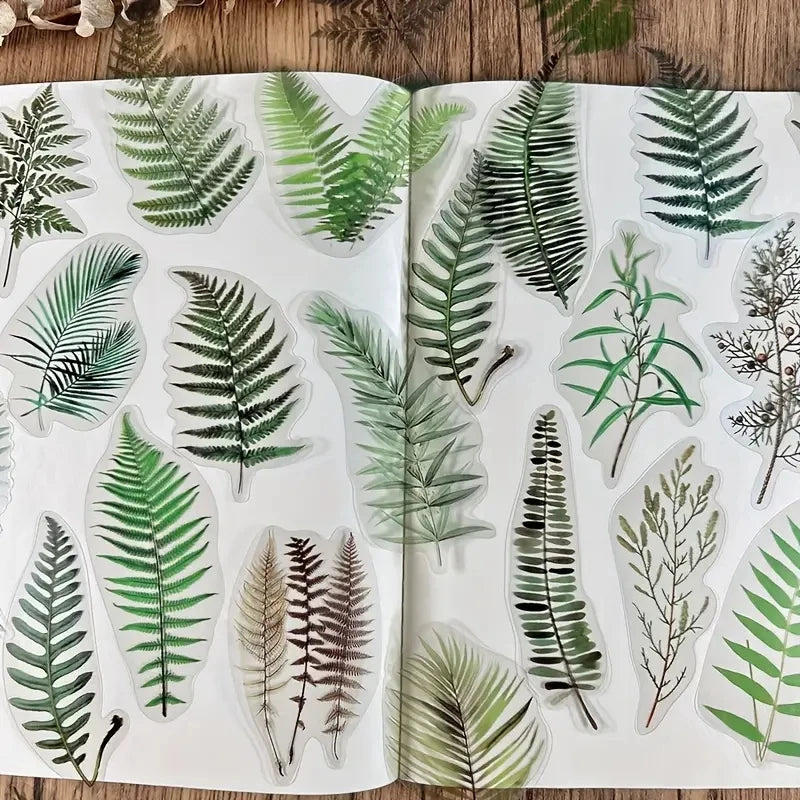 JIANQI 40 Pcs/pack Vintage Creative flower plant Stickers hand tent DIY Stick Labels Scrapbooking Material Junk Journal Supplies