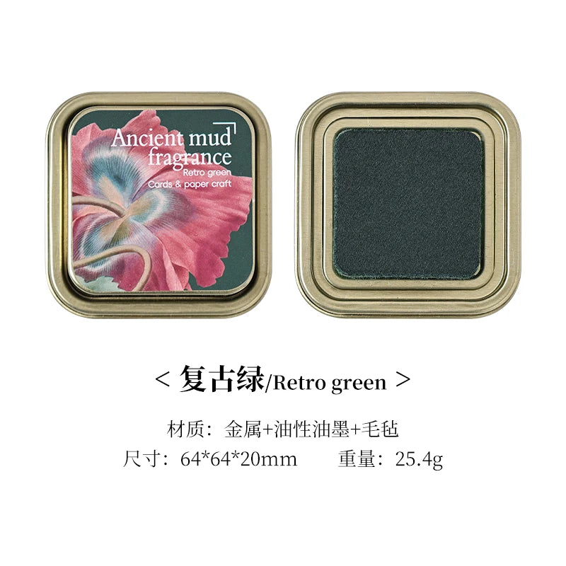 8 styles Retro Gothic Ink Pad Planner Handmade Scrapbook Student Supplies Self Ink Stamp Inkpad School Accessories Stationery