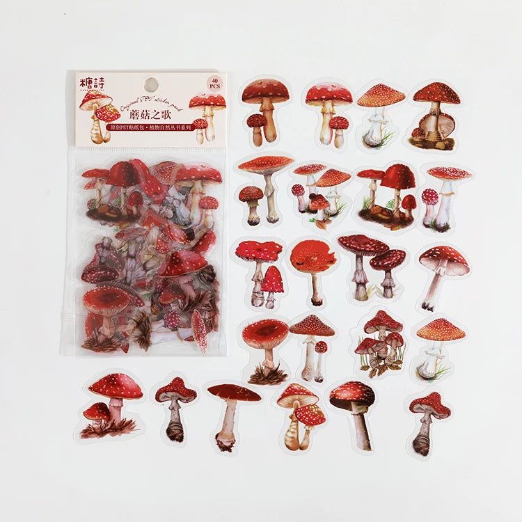 Natural plant collection Green Leaf Decorative PET Stickers Scrapbooking Label Diary Stationery Album Phone Cup Journal Planner