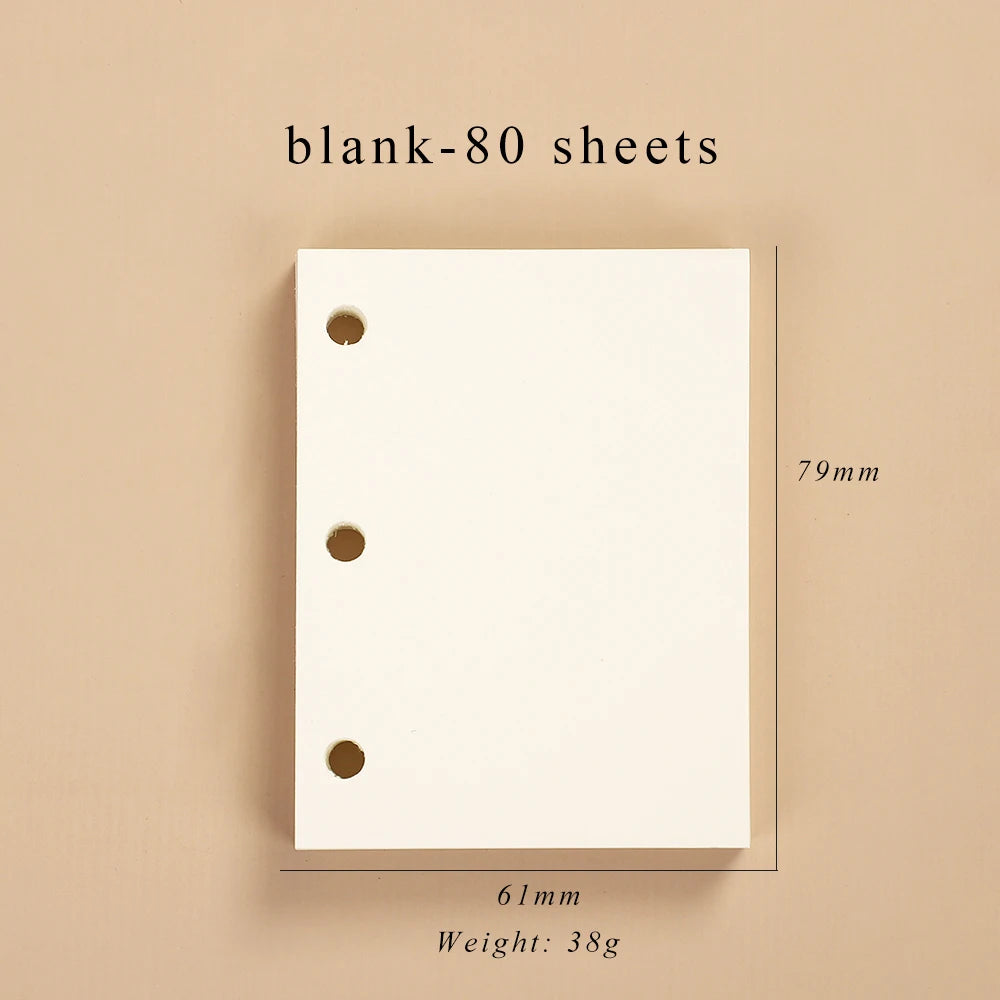 JIANWU Cute Mini 3 Ring Loose-leaf Book Transparent Portable Student Journal Binder Notebook Kawaii Stationery School Supplies