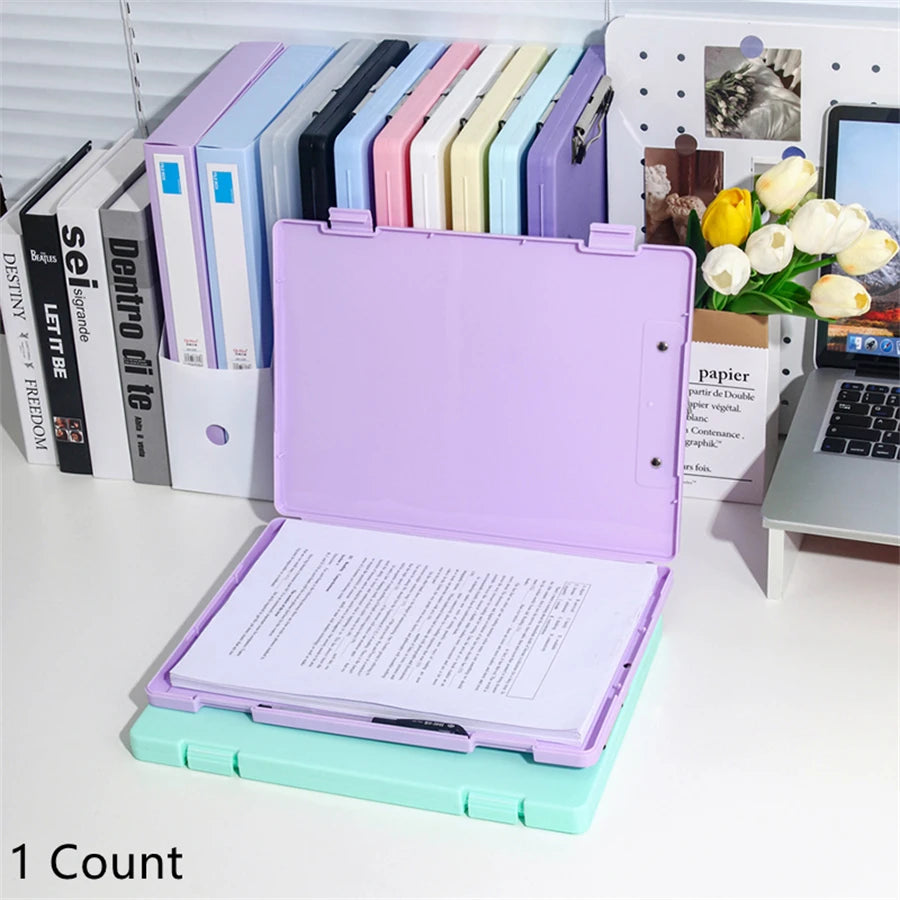 1pc Multi-Functional A4 Clipboard Document Holder - File Organizer with Sturdy Acrylic Board Clip for Office, School