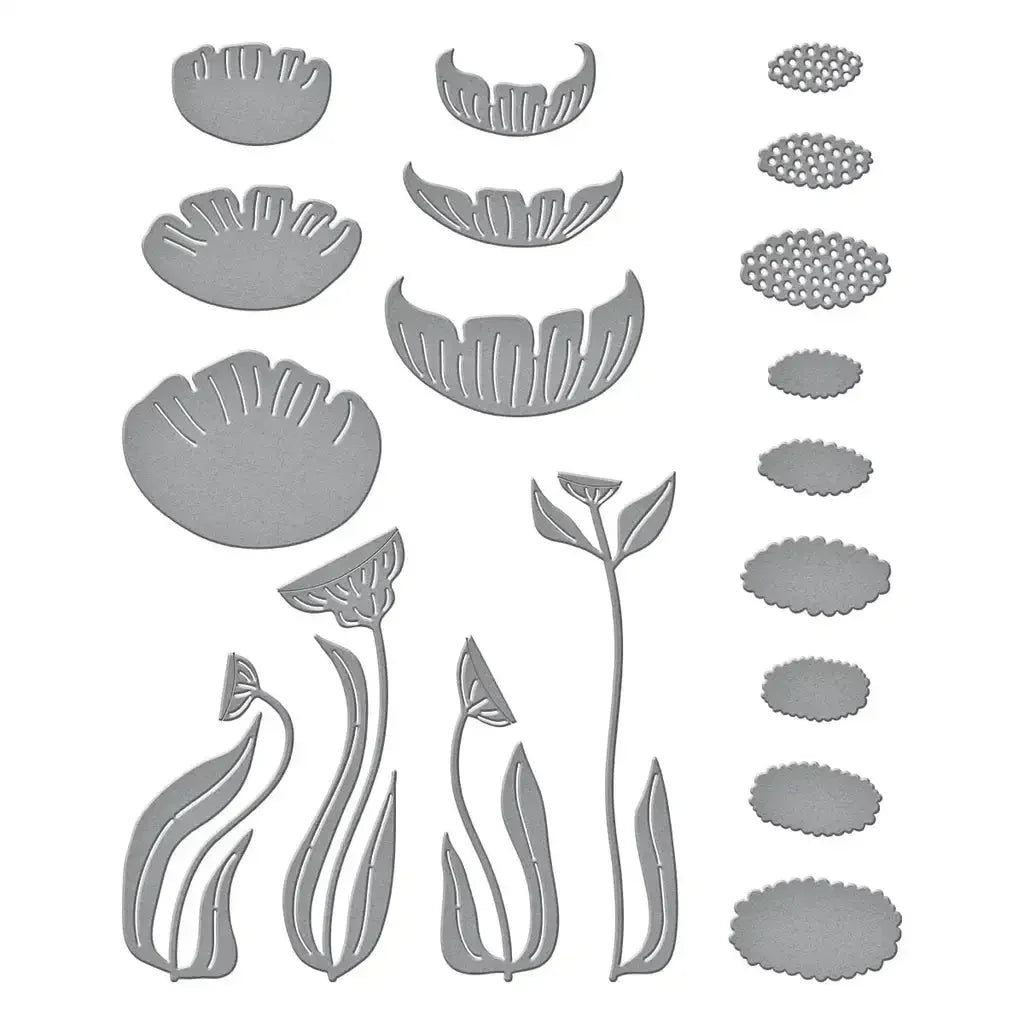 Fresh Picked Anemones Etched 2025 NEW Cutting Dies Scrapbook Diary Decoration Stencil Embossing Template DIY Greeting Card
