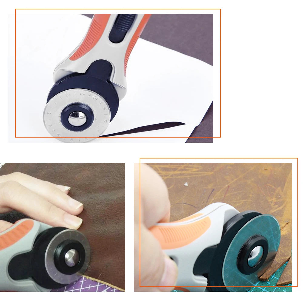 45mm Patchwork Roller Wheel Knife Cloth Cutting Knife Leather Paper Fabric Craft Fabrics Rotary Cutter Sewing Accessories