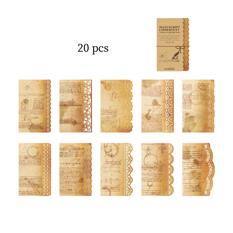 Retro Creative Material Paper Lace Hollow Border Letter Material Movement Album Decorate Hand Account DIY Materials Journaling