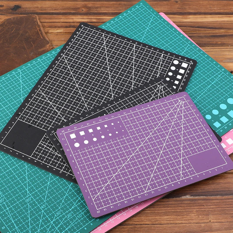 A5/A4/A3 PVC Leather Craft Tool Cutting Mat DIY Double-Sided Self-Healing Mat Bottom Plate Cutting Tool Set with Hammer