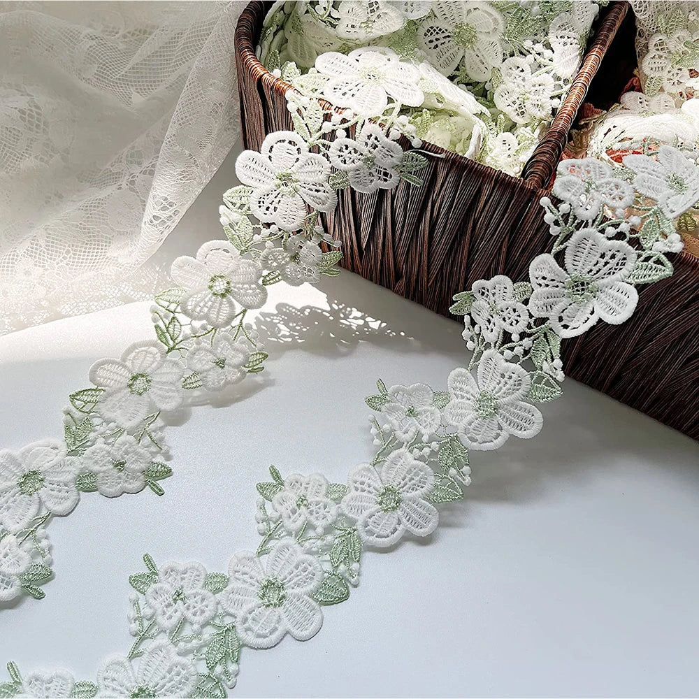 1Yard Pink Lace Fabric Ribbon DIY Lace Accessories Skirt Curtain Ornament