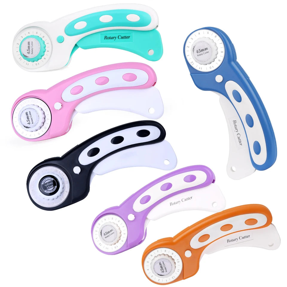 45mm Leather Craft Rotary Cutter Leather Cutting Tool Fabric Circular Blade Knife DIY Patchwork Sewing Quilting