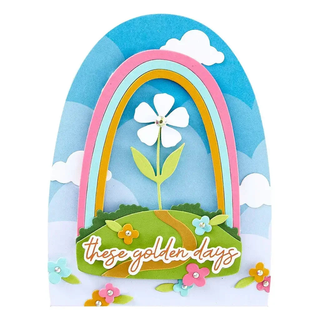 Cute Elves Rainbow 2025 NEW Cutting Dies Scrapbook Diary Decoration Stencil Embossing Template DIY Greeting Card Handmade